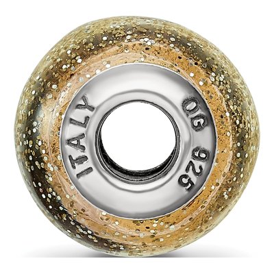 Sterling Silver Murano Glass Glitter Bead – view 2