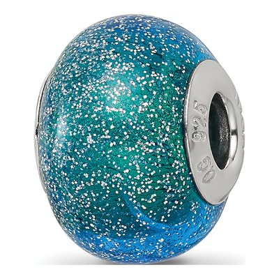 Sterling Silver Murano Glass Bead