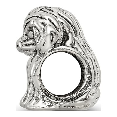 Sterling Silver Sitting Puppy Bead – view 4