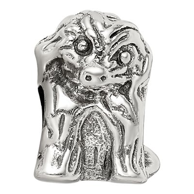Sterling Silver Sitting Puppy Bead – view 6