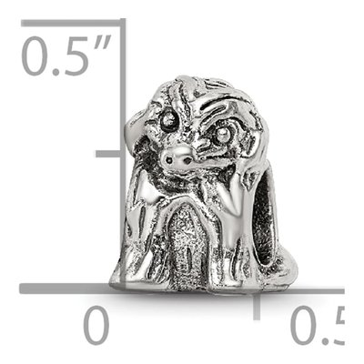 Sterling Silver Sitting Puppy Bead – view 8