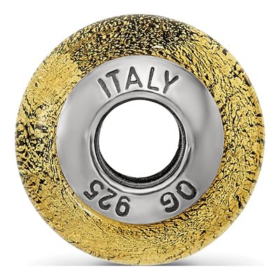 Sterling Silver Olive Murano Glass Bead – view 4