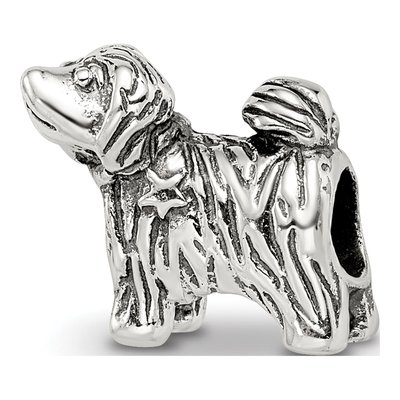 Sterling Silver Puppy Bead