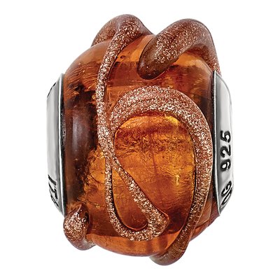 Sterling Silver Brown Glass Bead – view 3