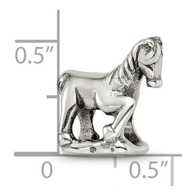 Sterling Silver Horse Bead – view 6