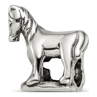 Sterling Silver Horse Bead – view 7