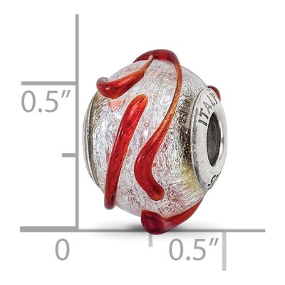 Sterling Silver Murano Glass Bead – view 7