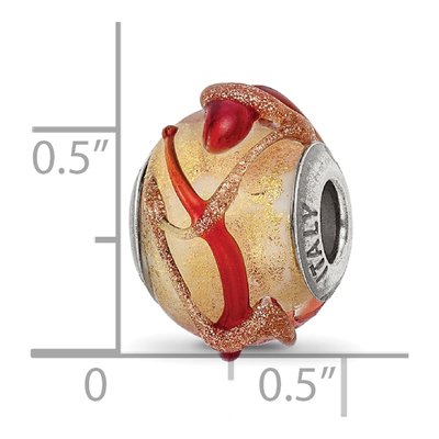 Sterling Silver Murano Glass Bead – view 7