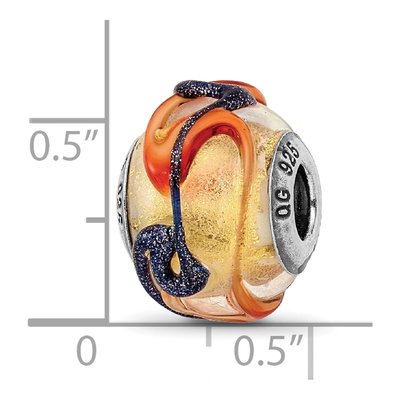 Sterling Silver Murano Glass Bead – view 7