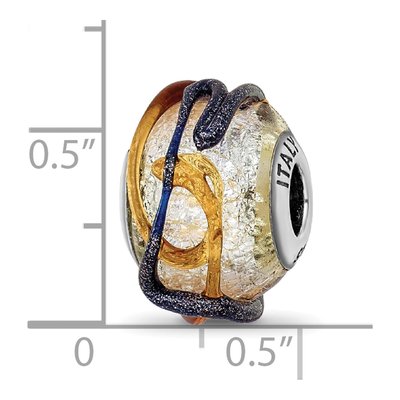 Sterling Silver Murano Glass Bead – view 5