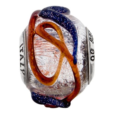 Sterling Silver Murano Glass Bead