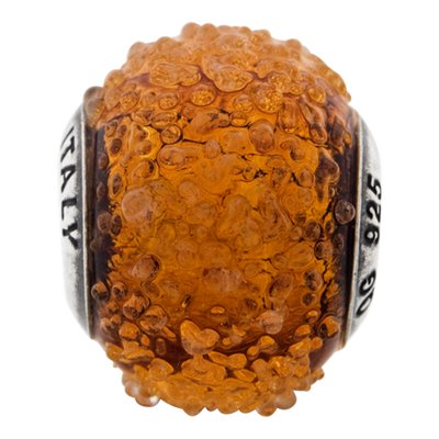 Sterling Silver Murano Glass Light Brown Bead – view 4