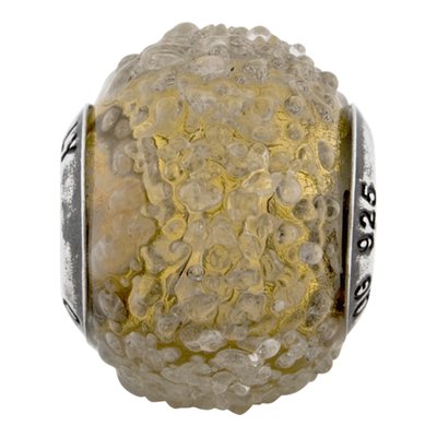 Sterling Silver Murano Glass Olive Bead – view 4