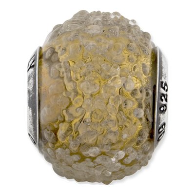 Sterling Silver Murano Glass Olive Bead – view 5