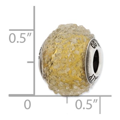 Sterling Silver Murano Glass Olive Bead – view 6