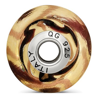 Sterling Silver Black Murano Glass Bead – view 4