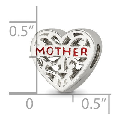 Sterling Silver Enameled Mother Bead – view 5