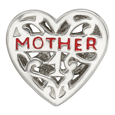 Sterling Silver Enameled Mother Bead – view 6