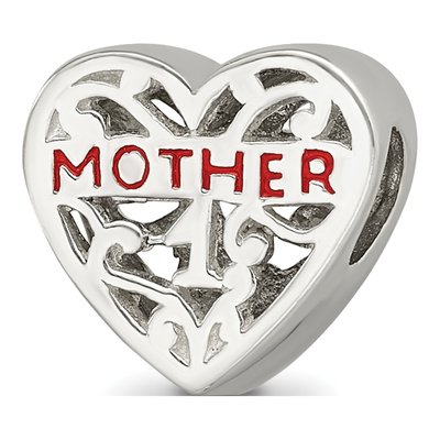 Sterling Silver Enameled Mother Bead