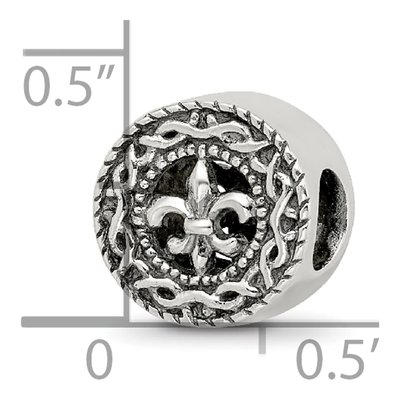 Sterling Silver Fleur de Lis Bead – view 6