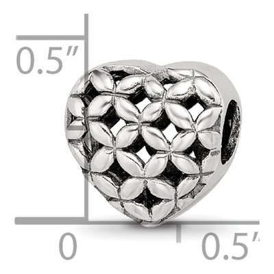 Sterling Silver Heart Bead – view 5