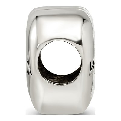 Sterling Silver Just Married Heart Bead – view 4