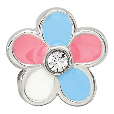 Sterling Silver Kids Enameled Flower Bead – view 6