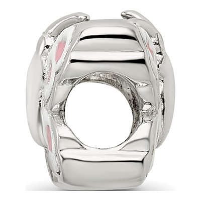 Sterling Silver Kids Enamel Butterfly Bead – view 4