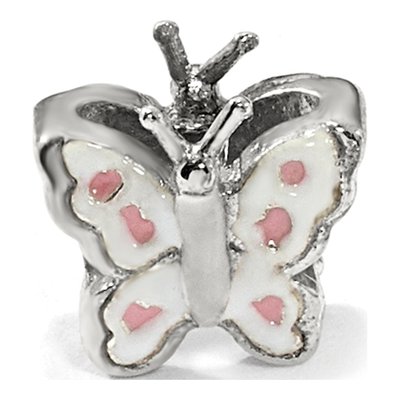 Sterling Silver Kids Enamel Butterfly Bead – view 7