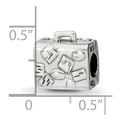 Sterling Silver Suitcase Bead – view 5