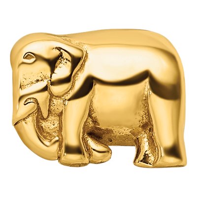 Gold-Plated Sterling Silver Elephant Bead – view 5