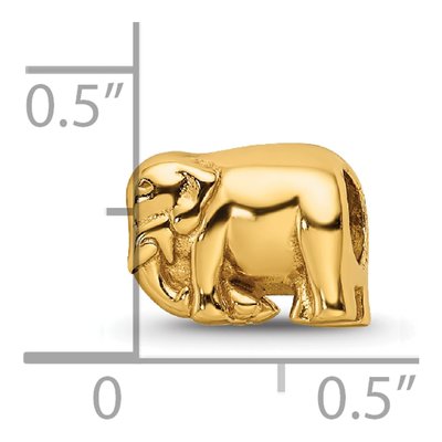 Gold-Plated Sterling Silver Elephant Bead – view 6