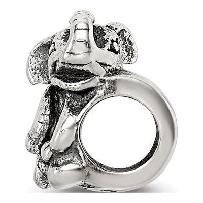 Sterling Silver Elephant Bead – view 4