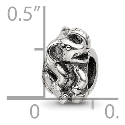 Sterling Silver Elephant Bead – view 7