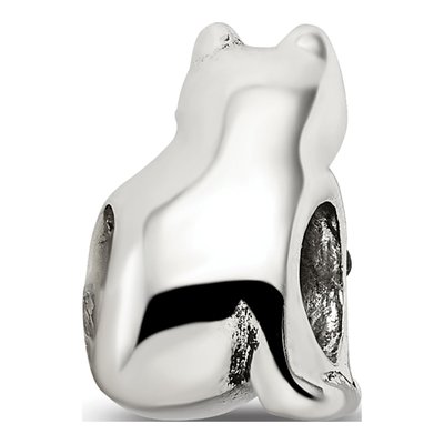 Sterling Silver Marcasite Enamel Cat Bead – view 8