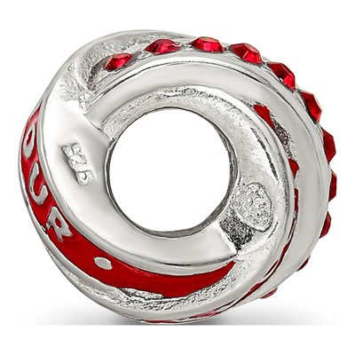 Sterling Silver Crystal Love Amour Bead – view 4