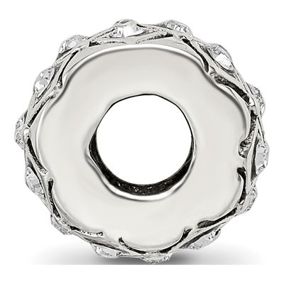 Sterling Silver Crystal April Bead – view 4