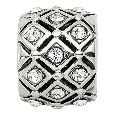 Sterling Silver Crystal April Bead – view 6