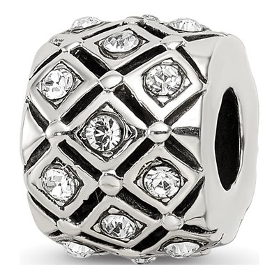 Sterling Silver Crystal April Bead
