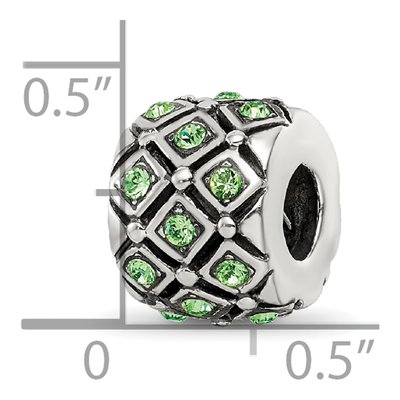 Sterling Silver Crystal August Bead – view 5
