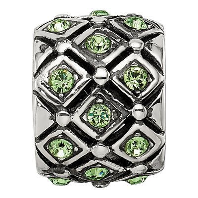 Sterling Silver Crystal August Bead – view 6