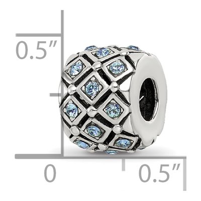 Sterling Silver Crystal December Bead – view 5