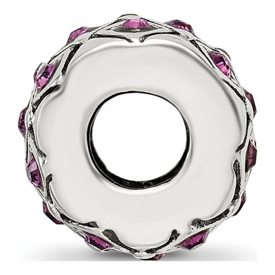 Sterling Silver Crystal February Bead – view 4