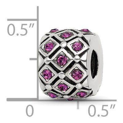 Sterling Silver Crystal February Bead – view 5