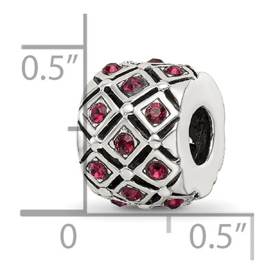 Sterling Silver Crystal January Bead – view 5