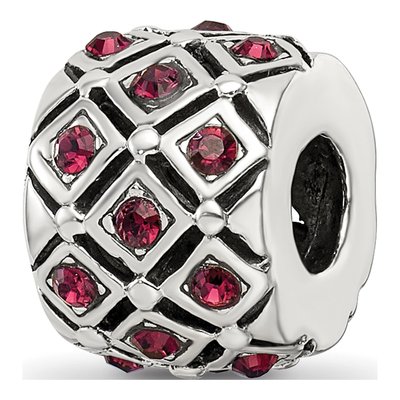 Sterling Silver Crystal January Bead