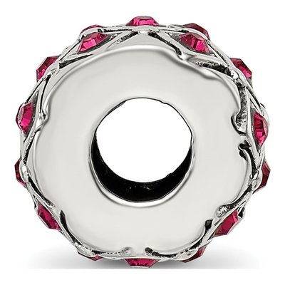 Sterling Silver Crystal July Bead – view 4