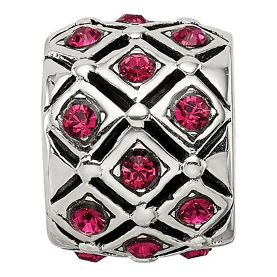 Sterling Silver Crystal July Bead – view 6