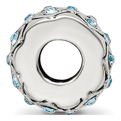 Sterling Silver Crystal March Bead – view 4