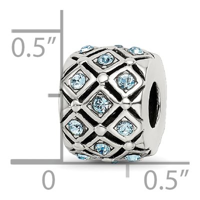 Sterling Silver Crystal March Bead – view 5